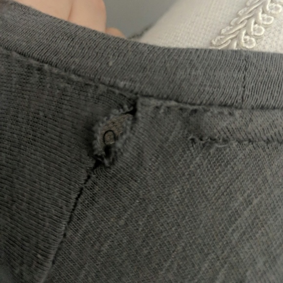 3/$10 Lauren Conrad Gray Top Black Bow XS - Picture 4 of 7